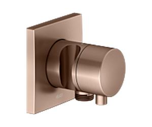 Kit de finition KEUCO IXMO 59541291202 or rose brossé, robinet d'arrêt dissimulé, carré, raccord de tuyau/support de douche