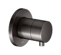Kit de finition KEUCO IXMO 59541351001 titane noir brossé, robinet d'arrêt dissimulé, rond, pour 1 Verbraucher