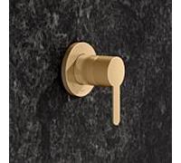 KEUCO IXMO Flat Mitigeur monocommandé encastré, rosace ronde, 59551250301, Couleur: Laiton brossé