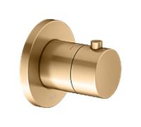 KEUCO IXMO Mitigeur thermostatique encastré, rosace ronde, 59553250001, Couleur: Laiton brossé