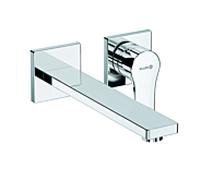 Kit de finition Kludi ZENTA SL 482450565, mitigeur de lavabo mural à deux trous encastré, saillie 230 mm, chromé