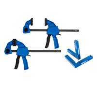 Kit de fixation d'angle avec 4 serre-joints Une main, 150