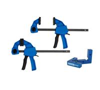 Kit de fixation d'angle avec 4 serre-joints une main, 71