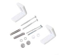 Kit de fixation de cuvette de toilette en acier inoxydable avec boulons d'ancrage coudés au sol pour bidet de WC standard et réparation de lavabo demi-colonne Blanc Taille L (M)