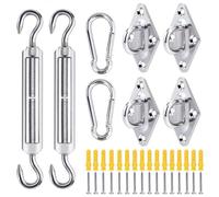 Kit de fixation en acier inoxydable pour voile d'ombrage - Linxor