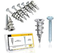 kit de fixation murale, Ancrages de porte creuse, jeu vis d'ancrage for cloisons sèches(100pcs)