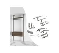 Kit pour structure modulaire Zero 1 étagère + 1 module + tringle - gris EMUCA