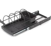 Kit de fixation pour 1 étagère en bois- 1 module et 1 tringle de suspension longueur 1m Zero- Zamak- Gris pierre peint