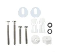 Kit de fixation pour abattant WC avec vis d'expansion en nylon, écrous en acier inoxydable et couvercle ABS pour trou borgne