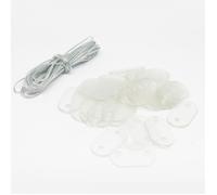 Kit de fixation pour brise vue - Linxor - Transparent - 30 plaquettes et 1 bobine de fil de 4.20m