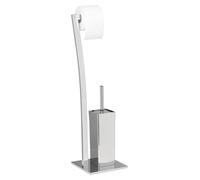 Kit de fixation pour cuvette de toilette en acier inoxydable, autoportant, dimensions 71x20x20 cm, couleur argent