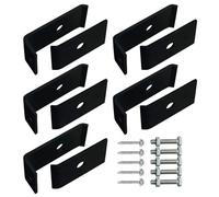 Kit de fixation pour panneaux de clôture | Pince en acier galvanisé antirouille pour jardin, ferme, piscine, porche, allée, terrasse, ranch