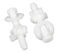 Kit de fixation pour siège de toilette en acier inoxydable, boulons, écrous, rondelles pour poêles standard britanniques, blanc, 14 mm