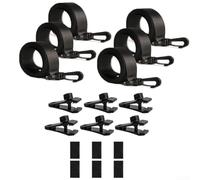 Kit de fixation robuste en nylon pour piscine solaire avec 6 sangles et clips, fixation sécurisée pour piscines creusées de 3 m à 7,3 m, sangle résistante aux UV jusqu'à 1,5 cm d'épaisseur