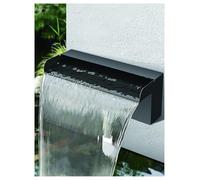Kit de Fontaine Cascade extérieure en Acier Inoxydable pour bassins et étangs de Jardin, avec déversoir pour Un écoulement d'eau paisible et Relaxant.
