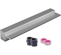 Kit de Fontaine encastrée avec déversoir et Bec verseur en Cascade pour Patio et Mur de rocaille. Disponible en 200, 180, 150, 120, 100, 80 et 60 cm (argenté, Sortie de 125 cm de Large).