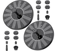 Kit de fontaine solaire, comprenant 2 fontaines, 6 buses, 4 tiges de support, pour bassin et jardin