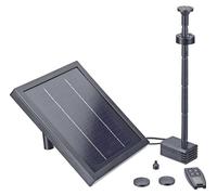 Kit de fontaine solaire, débit de 250 litres par heure, 4 buses de pulvérisation, éclairage LED, télécommande