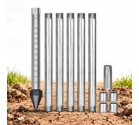 Kit de forage de puits d'eau en acier inoxydable 6m | Pointe filtrante robuste de 36 po avec maille de calibre 60, crépine en acier inoxydable et tubes de rallonge galvanisés