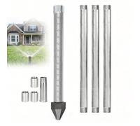 Kit de forage de puits, puits à pointe de sa-ble en acier inoxydable de 1-1/4 pouce avec tamis de 60 mesh, puits peu profond robuste de 36 pouces avec tuyaux et raccords galvanisés(3+1Kit)