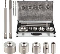 Kit de forets à trou de SucceBuy, 30-100 mm, SDS Plus/Max, avec tige de 11,8 pouces, pour briques, béton, pierre, maçonnerie et carrelage