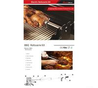 Kit de fourchette de rôtissoire pour barbecue compatible avec tiges de broche de 8 x 8 mm pour grills électriques extérieurs et rôtisserie