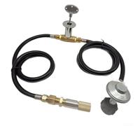 Kit de foyer à gaz 150000 BTU avec robinet mélangeur d'air | Sortie maximale de 150 000 BTU, raccords en laiton massif, tuyau renforcé de fibres, étanchéité hermétique