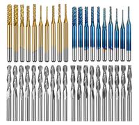 Kit de fraiseuses à rainure CNC, 40 pièces, en carbure de tungstène, avec un diamètre de tige de 3,175 mm