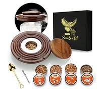 Kit de Fumoir Cocktail, Ensemble Fumeur Cocktail avec 4 copeaux Bois, kit de Boissons pour Fumeur de Whisky à l'ancienne, Cocktails Accessoires pour Boissons, Bourbon, café, Fromage-Walnut