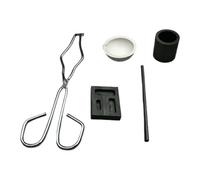 Kit de Fusion et de Coulée à Chalumeau Graphite Creuset En Graphite Moule À | Ensemble de Raffinage des Métaux pour Débutants Passionnés de Métallurgie Bijoutiers