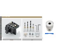 Kit de gabarit de perçage pour assemblage de bois, réglable pour différentes épaisseurs de planches, construction en aluminium durable , noir