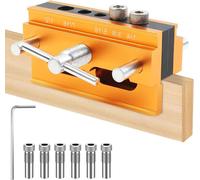 Kit de gabarit de perçage pour le travail du bois, avec clip de positionnement, guide de perçage, localisateur de poinçon, de 6/8/10 mm, pour menuisier, réglable, pour perçage à tenon
