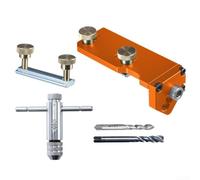 Kit de gabarit d'extrusion en aluminium avec butée de profondeur réglable pour profils de type 20, 30, 40, guide de positionnement de précision pour perforation et taraudage M6 M8 (b)