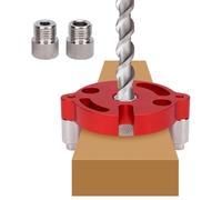 Kit de gabarit pour joints de bois auto-centrants, comprenant 3 guides-perceuses en acier inoxydable