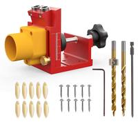 Kit de gabarit pour perçage d'angles, 4 en 1, en aluminium, pour le travail du bois
