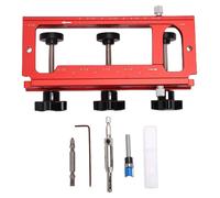 Kit de gabarits en alliage d'aluminium pour charnières de porte – Gabarit de mortaisage réglable pour défonceuse, adapté aux charnières de 6,35 cm à 12,7 cm
