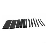 Kit de gaines thermorétractables noires 12 tailles | Assortiment de 560 pièces, rapport de rétrécissement 2:1, matériau polyoléfine, boîte de rangement transparente
