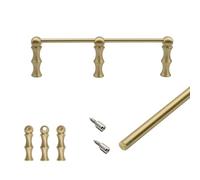 Kit de garde-corps en laiton brossé avec poteaux pour système de balustrade de 23in / 58 cm - Idéal pour une décoration d'intérieur sûre et élégante, terrasses, escaliers et intérieurs modernes