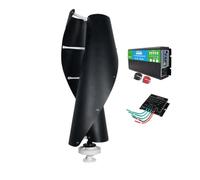 Kit de générateur d'éolienne à axe vertical 3000W 12V-220V | Avec contrôleur, générateur d'énergie éolienne à faible bruit à 2 pales 12V 24V 48V pour maison, bateaux, ferme