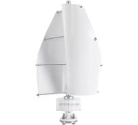 Kit de générateur d'éolienne verticale - Générateur d'énergie éolienne 12V-48V avec pales hélicoïdales et contrôleur