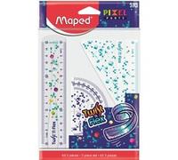 Kit de géométrie de traçage 3 pièces Maped Twist'n Flex Pixel Party Multicolore G