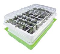 Kit de germination pour semis - TERRE JARDIN - 40 godets - Tapis d'irrigation capillaire - Couvercle transparent - 39x25x12 5 cm