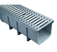 Kit de gouttières en PVC, dimensions 200 x 1000 x 188 mm, avec grille en acier