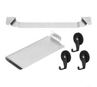 Kit de graisse arrière en acier inoxydable de qualité supérieure avec porte-spatule pour friteuses à dessus plat pour simplifier le nettoyage et organiser les outils de barbecue sans perçage pour une
