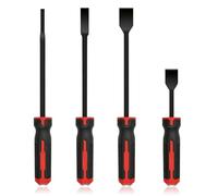 Kit de grattoirs à joints 4 pièces, grattoirs automobiles en carbone, outil de grattage avec têtes à impact en métal, kit de 23 mm/23 mm/11 mm/8 mm pour le retrait de poids adhésifs