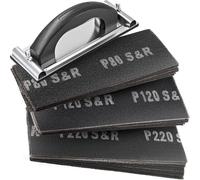 Kit de grilles abrasives S&R pour plâtrerie, comprenant 30 feuilles abrasives, 10 par paquet