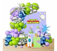 Kit de Guirlande d'Arche Light d'Anniversaire Ballons en Latex Story Ballons en Aluminium Décorations de Fête Fournitures de Fête Thème