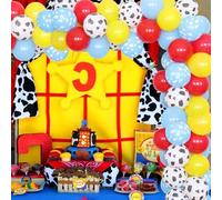 Kit de guirlande de ballons en forme de nuages pour une fête d'anniversaire sur le thème de l'avion, avec des ballons en latex imprimés de nuages