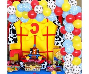 Kit de guirlande de ballons en forme de nuages pour une fête d'anniversaire sur le thème de l'avion, avec des ballons en latex imprimés de nuages