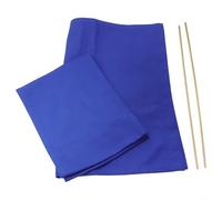 Kit de housses de siège de directeur lavables, toile de polyester de rechange pour chaises d'extérieur à tige ronde, design rayé classique, 52 x 20 cm (bleu)